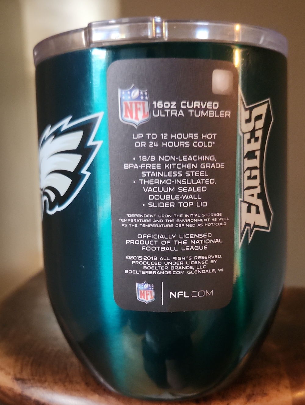 NFL Philadelphia Eagles Teal Metallic Insulated Tumbler